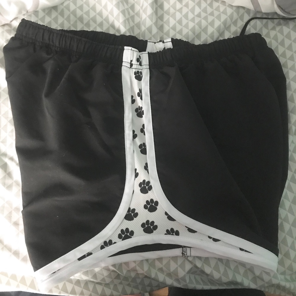 NWT Black Tiger Paw Athletic Shorts!
